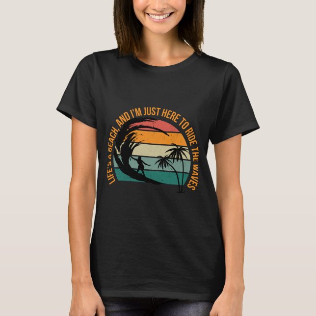 Camiseta Life's a Beach Wave Rider T-Shirt (Anverso)