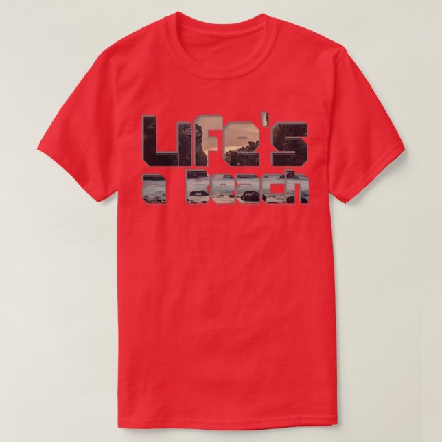 Camiseta Lifes a playa 1 (Diseño del anverso)