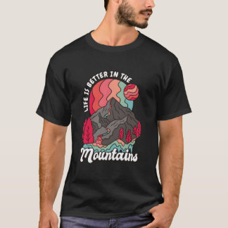 Camiseta Life'S Better In The Mountains Nature Waterfalls