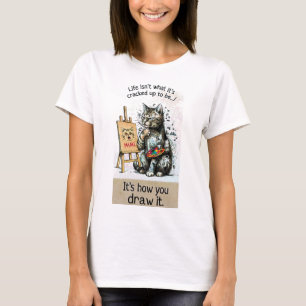 Camiseta "Life's How You Draw It" Cotton T-Shirt