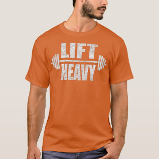 CAMISETA LIFT HEAVY BARBELL PESO DE LEVANTAMIENTO GIMNASIO