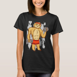 Camiseta Lifting Fitness Crazy Sloth Nap Sloth