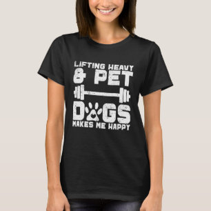 Camiseta Lifting Heavy Mascota Dogs Halterofilia Gym Workou