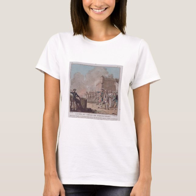 Camiseta Lifting of the Siege of Pondicherry, 1748, engrave (Anverso)