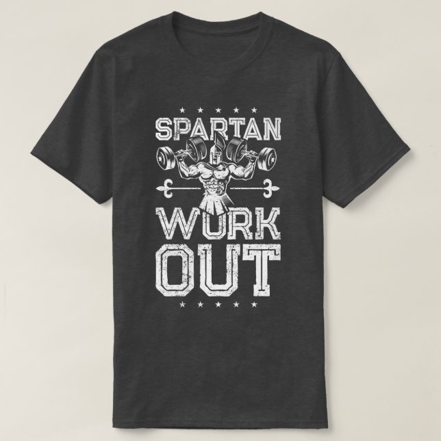 Camiseta Lifting Spartan Pesos de Lifting Weiting Gym Spart (Diseño del anverso)