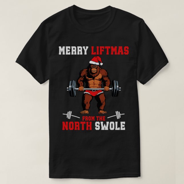 Camiseta Liftmas de cerezo del músculo del Swap del Norte S (Diseño del anverso)