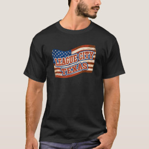 Camiseta Liga City National Texas Day Vintage American Fl