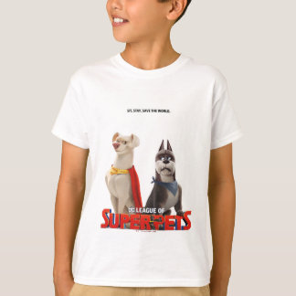 Camiseta Liga DC de Super Mascotas Arte Teatral