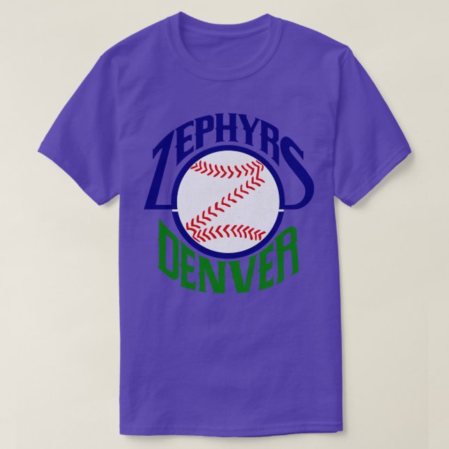 Camiseta Liga de Béisbol Menor de Denver Zephyrs Defunct 19 (Diseño del anverso)