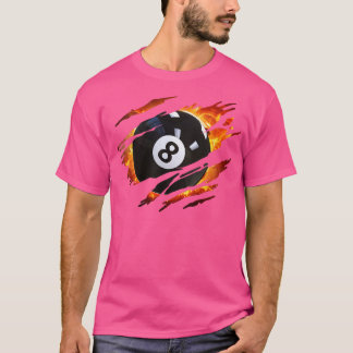 Camiseta Liga de billares masculinos de 8 bolas