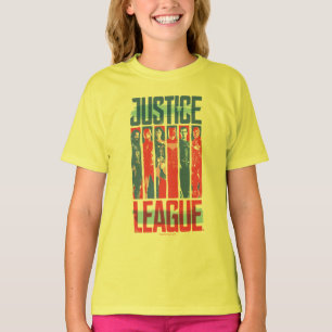 Camiseta Liga de la Justicia  Arte pop Blue & Red Group