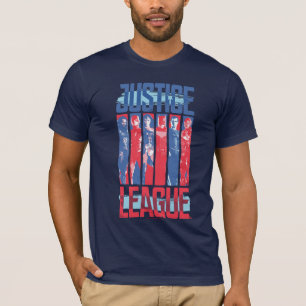Camiseta Liga de la Justicia  Arte pop Blue & Red Group