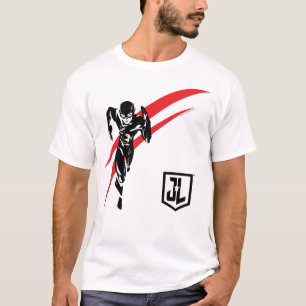 Camiseta Liga de la Justicia Arte pop Flash Running Noir