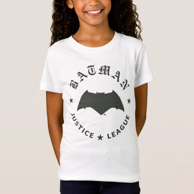 Camiseta Liga de la Justicia | Batman Retro Bat Emblem (Anverso)