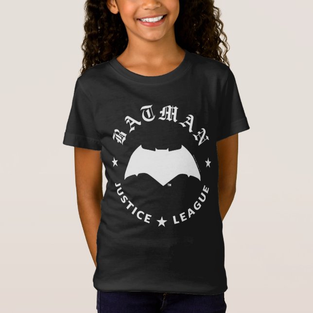 Camiseta Liga de la Justicia | Batman Retro Bat Emblem (Anverso)