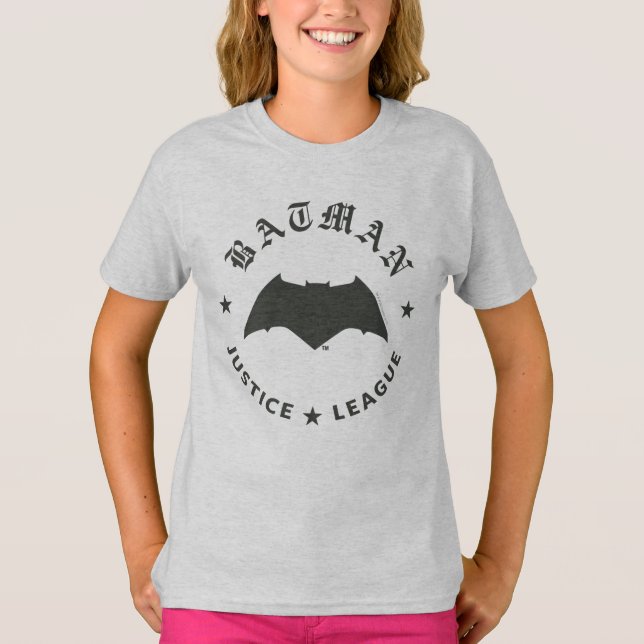 Camiseta Liga de la Justicia | Batman Retro Bat Emblem (Anverso)