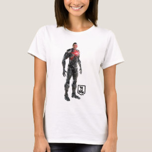 Camiseta Liga de la Justicia Ciborg En Battlefield