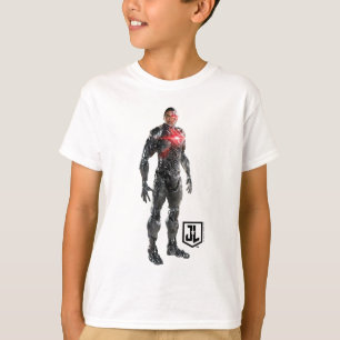 Camiseta Liga de la Justicia   Ciborg En Battlefield