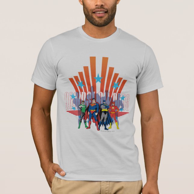 Camiseta Liga de la Justicia "contra todas las probabilidad (Anverso)