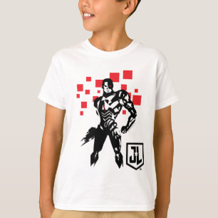 Camiseta Liga de la Justicia Cyborg Digital Noir Pop Art
