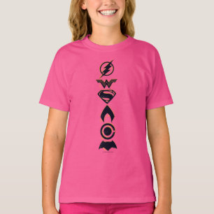 Camiseta Liga de la Justicia Diseño de símbolos de equipo