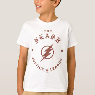 Camiseta Liga de la Justicia  El emblema Flash Retro Lightn