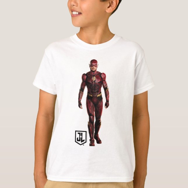 Camiseta Liga de la Justicia | El Flash En Battlefield (Anverso)