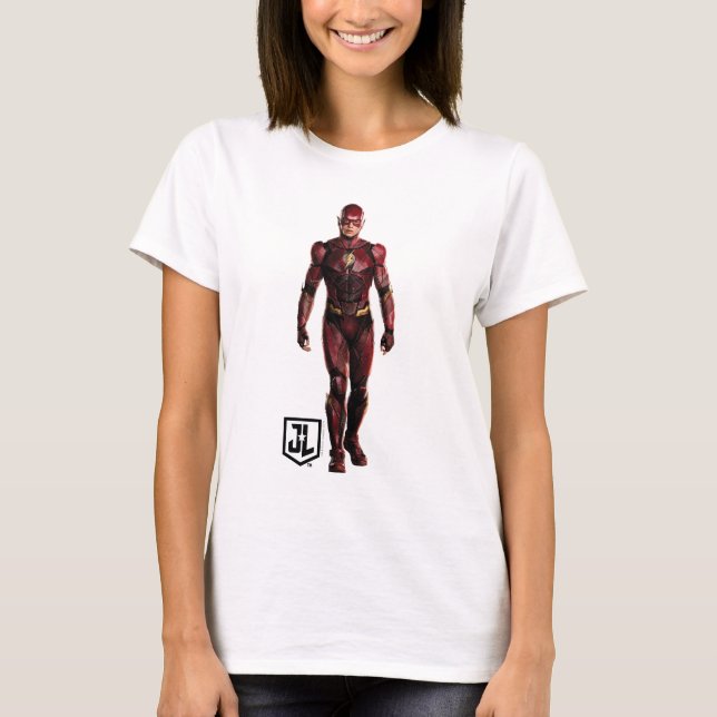 Camiseta Liga de la Justicia | El Flash En Battlefield (Anverso)