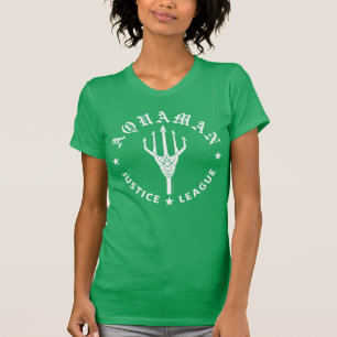 Camiseta Liga de la Justicia   Emblema de Aquaman Retro Tri