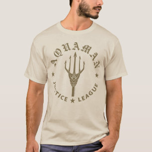 Camiseta Liga de la Justicia Emblema de Aquaman Retro Tri