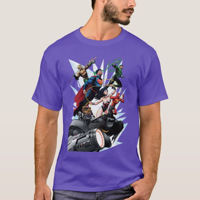 Camiseta Liga de la Justicia - Grupo 1 (Anverso)