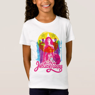 Camiseta Liga de la Justicia  Grupo retro y arte pop con lo