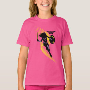 Camiseta Liga de la Justicia   Icono de silueta de mujer ma
