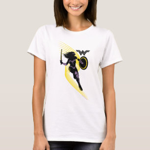 Camiseta Liga de la Justicia  Icono de silueta de mujer mar