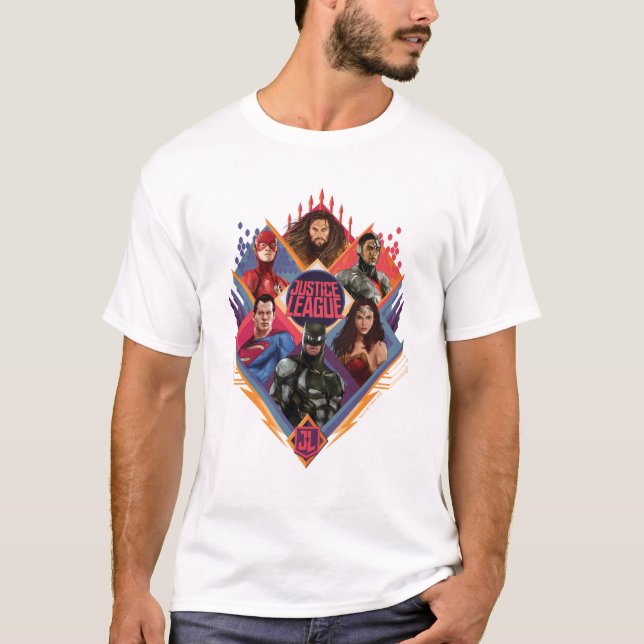 Camiseta Liga de la Justicia | Insignia del grupo Diamond H (Anverso)