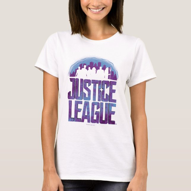 Camiseta Liga de la Justicia | Liga de Justicia City Silhou (Anverso)