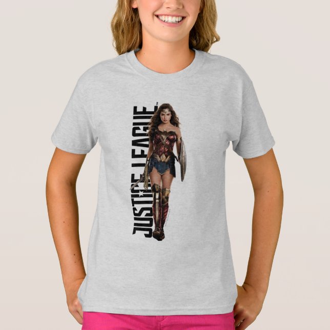 Camiseta Liga de la Justicia | Mujer Maravilla En Battlefie (Anverso)