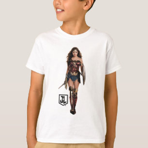 Camiseta Liga de la Justicia Mujer Maravilla En El Campo D