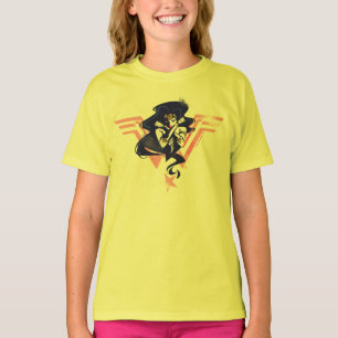 Camiseta Liga de la Justicia   Mujer Maravilla y arte pop d