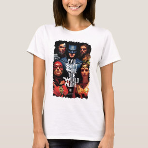 Camiseta Liga de la Justicia  No puedes salvar al mundo sol