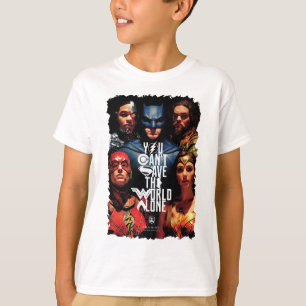 Camiseta Liga de la Justicia  No puedes salvar al mundo sol