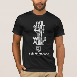 Camiseta Liga de la Justicia   No puedes salvar solo al mun