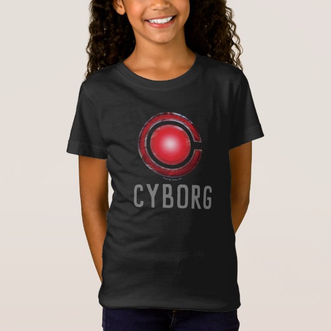 Camiseta Liga de la Justicia | Símbolo ciborg brillante (Anverso)
