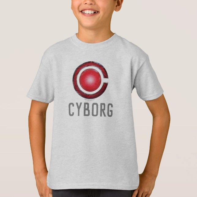 Camiseta Liga de la Justicia | Símbolo ciborg brillante (Anverso)
