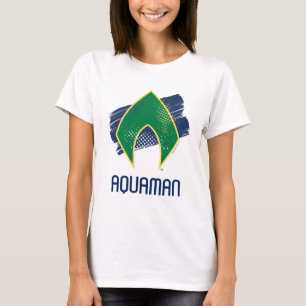 Camiseta Liga de la Justicia   Símbolo de brocha y alfónimo