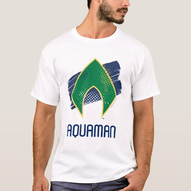 Camiseta Liga de la Justicia | Símbolo de brocha y alfónimo (Anverso)