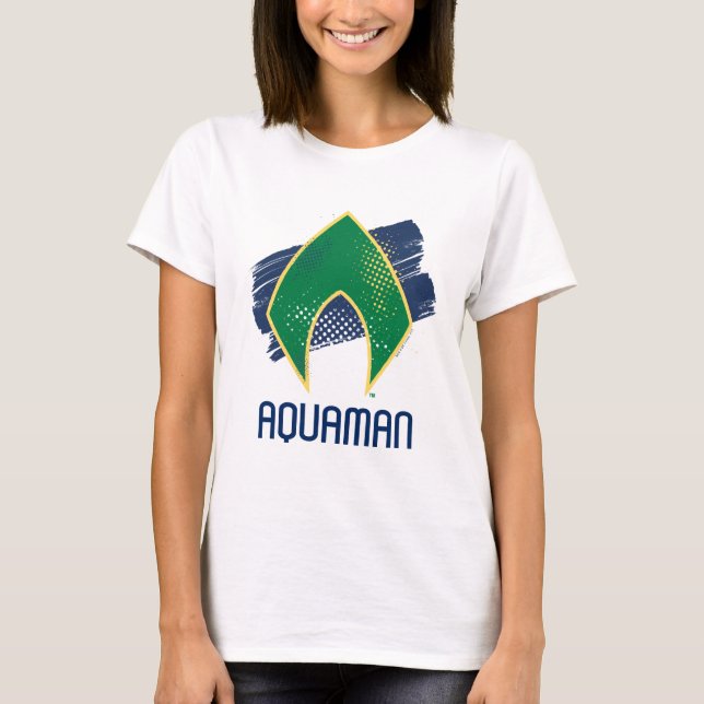 Camiseta Liga de la Justicia | Símbolo de brocha y alfónimo (Anverso)