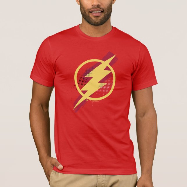 Camiseta Liga de la Justicia | Símbolo de flash de pincel y (Anverso)