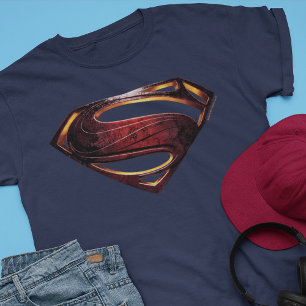 Camiseta Liga de la Justicia Símbolo de superman metálico