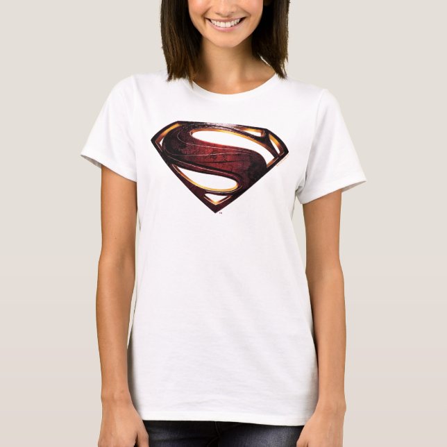 Camiseta Liga de la Justicia | Símbolo de superman metálico (Anverso)